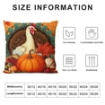 thumbnail image 5 of YINGXI Thanksgiving Pillow Cases Turkey Pumpkin Decorative Cushion Covers for Sofa Couch 24x24in, 5 of 5