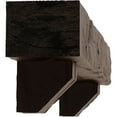thumbnail image 4 of Ekena Millwork 6"H x 10"D x 72"W Riverwood Faux Wood Fireplace Mantel Kit with Ashford Corbels, Premium Mahogany, 4 of 10