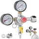 thumbnail image 1 of Regulador de doble manómetro. Regulador de CO2 con manómetro de 0 a 60 psi. Compatible con cerveza de barril casera. Cga320 s20241224608, 1 of 5