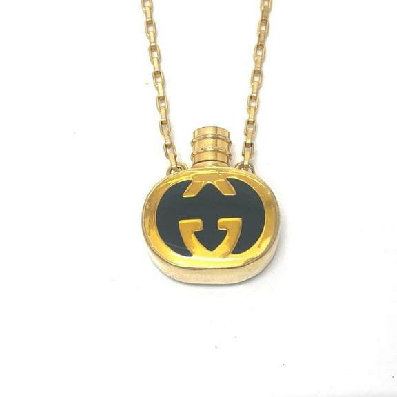 Pre-Owned GUCCI GG Perfume Bottle Chain Necklace Accessory Small Item GP Women's Gold (Fair)