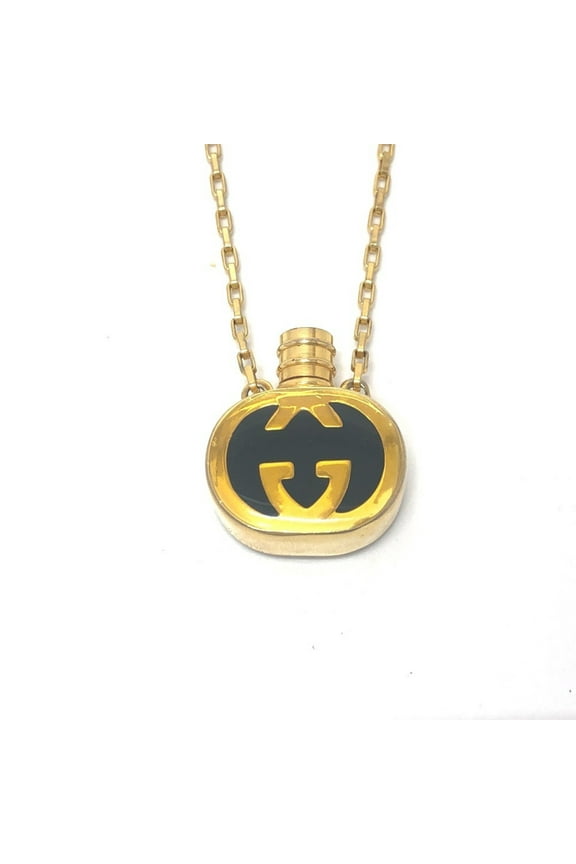 Pre-Owned GUCCI GG Perfume Bottle Chain Necklace Accessory Small Item GP Women's Gold (Fair)