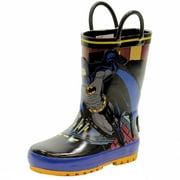 Batman Boy's BMS500 Fashion Black/Blue Rain Boots Shoes Sz. 11