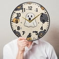 thumbnail image 6 of Yayeee Wall Clock Battery Operated 11.9" Silent Quartz Non-Ticking for Living Room Decor, Halloween Black Pumpkins, 6 of 8