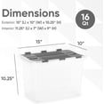 thumbnail image 2 of Superio 6-Pack Clear Storage Bins with Lids (15"x10"x10.25") - Stackable Plastic Containers, BPA-Free, Odor-Free, Home/Office/Dorm Organizers, 17 Quart, 2 of 5