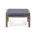 thumbnail image 6 of Sasha Acacia Wood Outdoor Ottomans with Cushion, Set of 2, Gray and Dark Gray, 6 of 6