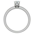 thumbnail image 3 of Solitaire Diamond Ring Fitted Band Style 14k White Gold 0.50 CT, 3 of 5