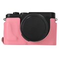 thumbnail image 3 of Estuche protector de cuero sintético para cámara Leica D-Lux 8, con tapa para lente y correa para el hombro, color verde, rosa y multicolor, 3 of 5