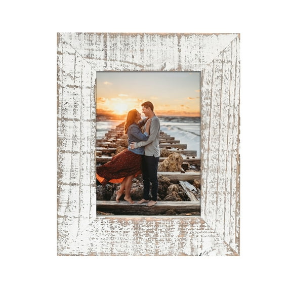 Homebeez Wood Picture Photo Frame 5" x 7" Tabletop and Wall Mounted Display