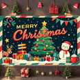 thumbnail image 5 of Christmas Tree Merry Christmas Banner Snowman Holiday Backdrop Reindeer Gift Boxes Xmas Display for Christmas Party Home Decoration Family Celebration, 5 of 9