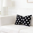 thumbnail image 3 of Velvet Bow Lumbar Throw Pillow 50x33cm – Polka Dot Decorative Cushion for Couch, Bed or Sofa, Soft Rectangular Pillow for Living Room and Nursery Decor, 3 of 6