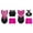 Hot Pink, variant on Moggemol Kids Girls Gymnastics 3-Piece Sparkly Rhinestones Leotard Sports Tank Top and Shorts Set Blue Green 10