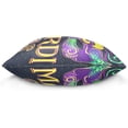 thumbnail image 3 of GZHJMY Mardi Gras Throw Pillow Covers Masquerade Fleur De Lis Sofa Carnival Party Decor Pillowcase Back Cushion Cover Fat Tuesday 20" × 20", 3 of 6