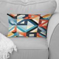 thumbnail image 1 of Designart "Cubic Echoes In Blue Industrial Matrix" Geometric Throw Pillow - Modern Pillow For Couch - Insert And Pillows Covers For Living Room Decor, 1 of 5