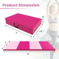 thumbnail image 3 of Costway 10' x 4' x 2" 4-Panel Folding Exercise Mat with Carrying Handles for Gym Yoga Pink, 3 of 10