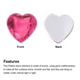thumbnail image 4 of Uxcell 20Pcs Acrylic Flat Back Rhinestones 30mm/1.2 inch Heart Artificial Gemstone for Crafts Jewelry Making Peach Red, 4 of 7