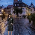 thumbnail image 2 of keepw Imperméable pour Hommes avec Capuche et Boutons-Pression Poncho de Pluie Veste de Pluie Imperméable pour Randonnée Randonnée Voyage Noir Noir TG, 2 of 8