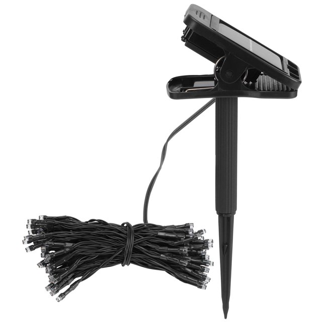 Cadena de luz, 12 m, 100 chips LED, cadena de luz para exteriores, cadena de luz para jardín, diseño aerodinámico