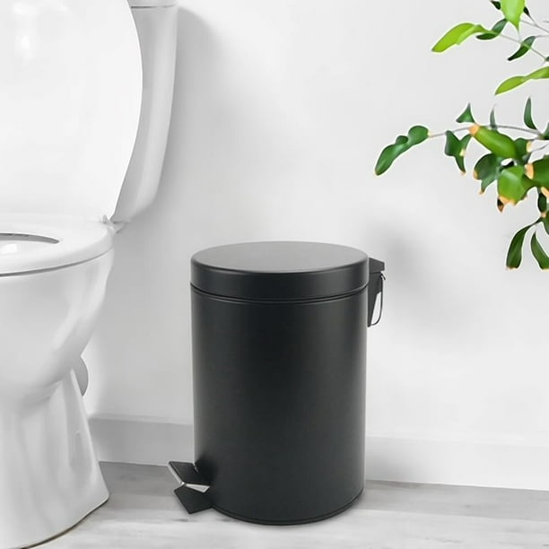 Bote de basura Zahari Home de acero inoxidable de 5 l/1.3 galones con tapa