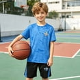 thumbnail image 2 of Oiyii Boys Outfits Short Sleeve Round Neck T Shirt Shorts Set Summer Sport Clothes Sets, Sizes 5-15, 2 of 5