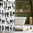 thumbnail image 3 of Manfei Aquatic Mallard Bird Shower Curtain 72Wx84L,Vintage BowknotBathroom Shower Curtain, 3 of 5