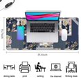 thumbnail image 5 of Long Mouse Pads for Desk,Pioneer Flower Floral Print Pattern Desk Mats on Top Of Desks, Desk Mouse Pad Extra Large with 3mm Non-Slip Base and Stitched Edge for Gaming,Office,Work,Home 35.4"x15.7", 5 of 6