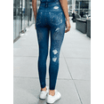 thumbnail image 3 of Pack de 2 Leggins Mujer Unitalla Mezclilla Faja Alta Estilo Pantalón Mezclilla Jegging Tiro Alto, Mallon licra Cómodos Elásticos, 3 of 9