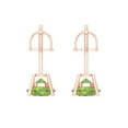 thumbnail image 4 of Clara Pucci 1.5Ct Natural Peridot Round Cut VVS1 Screw Back Stud 14k Solid hypoallergenic Gold Designer Earrings For August, 4 of 7