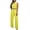 Yellow, variant on WREESH Womens Business Casual Jumpsuit Fashion Summer Casual Sleeveless Button Bandage Jumpsuit Long Pants Red