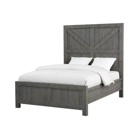 Modus Austin Queen Barn Door Panel Bed In Rustic Gray Walmart Com