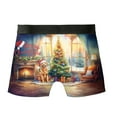 thumbnail image 2 of Merry Christmas Golden Retriever Santa Hat Xmas Tree Winter Holiday All Over Print Boxer Briefs Underwear for Men Dad Goldens Dog Lover Gifts Idea - 01013, 2 of 6