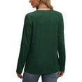 thumbnail image 5 of HomeDM Womens Sweatshirts Long Sleeve Shirts Solid Color Casual Crewneck Tops Basic Tee Fall Trendy Outfits, 5 of 9