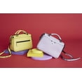 thumbnail image 6 of Ferwind Women's Uptown Satchel Kitty Face Eyes Snout Hardware Mustard Yellow, 6 of 8