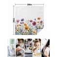 thumbnail image 5 of Hokiten Kitchen Dinner Napkins Set of 6 Garden Floral Watercolor Cloth Napkins Reusable Washable Table Napkins for Weddings Cocktail Parties Holiday Table Decor 20x20 Inch, 5 of 8