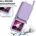 thumbnail image 4 of for Motorola Moto Razr+ 2023 Wallet Case with RFID Blocking, Moto Razr Plus Phone Case Crossbody Strap Card Holder Women Girls PU Leather Motorola Razr+ 2023 Wallet Phone Case Purple, 4 of 14