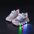 thumbnail image 2 of SYMSHOES Girls Light Up Shoes Pink Dinosaur Sneakers for Kidss, Motion Activated LED Kids Shoes with Easy Strap Closure,Size 6.5, 2 of 5