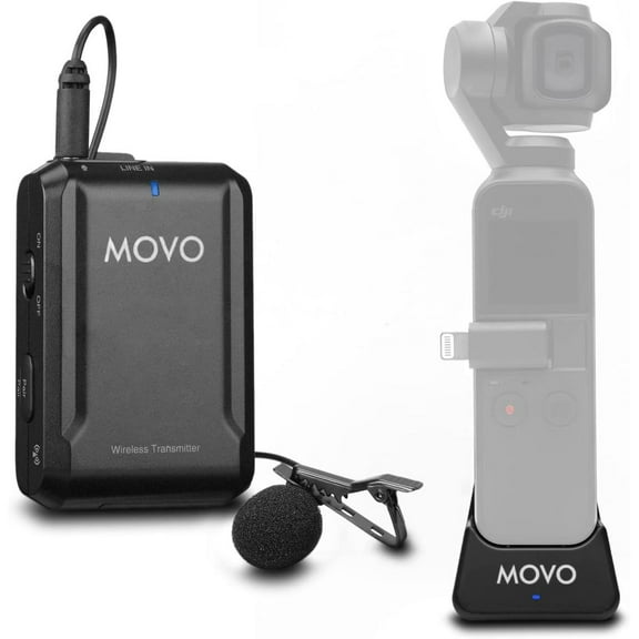 Movo Photo EDGE-OP Wireless Lavalier Microphone for DJI Osmo Pocket 1 and 2