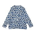 thumbnail image 6 of KLHDSF Women's Leopard Print Knit Cardigan Button Down Long Sleeve Crew Neck Slim Fit Fall Streetwear Casual Jacket for Women Blue S, 6 of 8