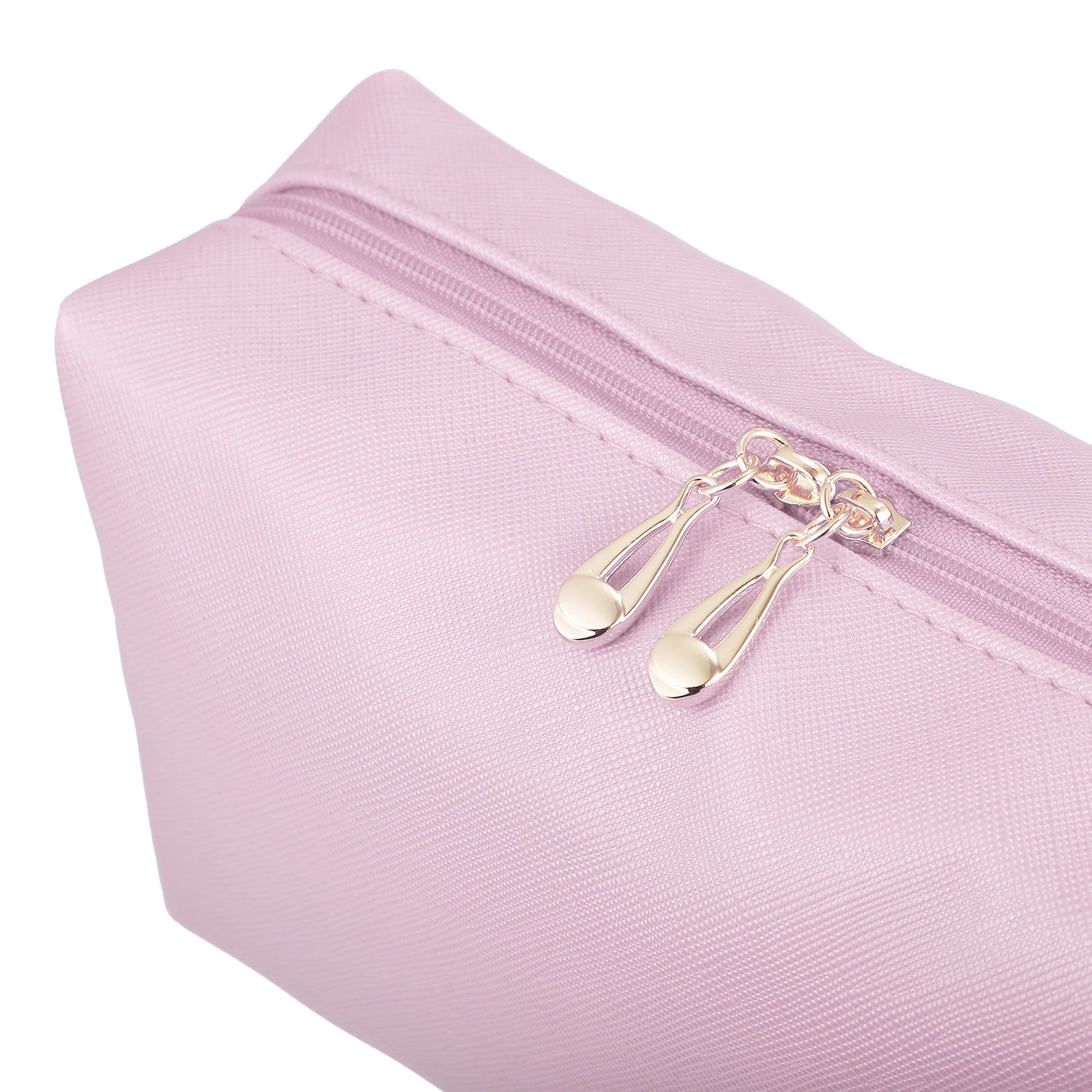 Unique Bargains Floral Makeup Bag Zipper Flower Cosmetic Pouch Pink