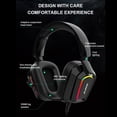thumbnail image 3 of Auriculares para juegos Over Ear Auriculares Sonido envolvente con micrófono telescópico giratorio Negro 35 mm Hugo Auriculares para juegos con cable, 3 of 10