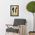 thumbnail image 2 of Abstract Modern Painting Of Two Figures Dancing Artwork Framed Wall Art Print A4, 2 of 4