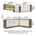 thumbnail image 3 of Cocina Integral de Esquina 389cm Madesa Agata Marrón/Blanco, 3 of 5