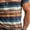 Khaki, variant on Mens T-Shirts Summer Lightweight Breathable Short Sleeve V Neck Loose Fit Casual Striped Shirt Streetwear