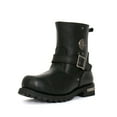 thumbnail image 5 of Hot Leathers BTM1008 Men's Black 8-inch Round Toe Engineer Leather Boot with Lug Sole 15W, 5 of 10