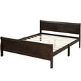 thumbnail image 2 of Newboti Furniture Full Size Wood Platform Bed with Headboard and Wooden Slat Support (Espresso) NO.39836, 2 of 9