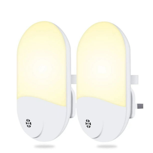 SINMI 2 pièces de veilleuse LED pour enfants LOFTer veilleuse multi-couleur  prise de courant plug and play alimentation veilleuse veilleuse avec capteur  crépusculaire 