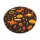 thumbnail image 1 of Balery Thanksgiving Turkey Fundas de asiento para taburete de bar redondo de tela de terciopelo ajustables que protegen de arañazos y manchas para sillas de 14 a 17 pulgadas.-14 inch, 1 of 7
