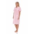 thumbnail image 2 of Dream8teen Women's Snaps Front Closure House Dress Sleeveless Woven Housecoat Duster Lounger Robe 2010 Pink Lace Trim X-Large, 2 of 5