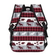 thumbnail image 4 of Balery Buffalo Plaid Forest Mochila Escolar Impresa, Mochila Ligera para Viajes Casual, Mochila Duradera y Cómoda Multifuncional, Mochila para Laptop-One Size, 4 of 5