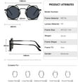 thumbnail image 2 of Glasses Punk Sunglasses For Men Retro Steampunk Sunglasses Women Round Shades Vintage, 2 of 8