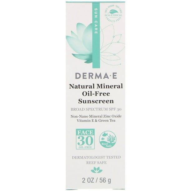 Derma E Natural Mineral Oil Free Sunscreen Spf 30 2 Oz 56 G Walmart Com Walmart Com